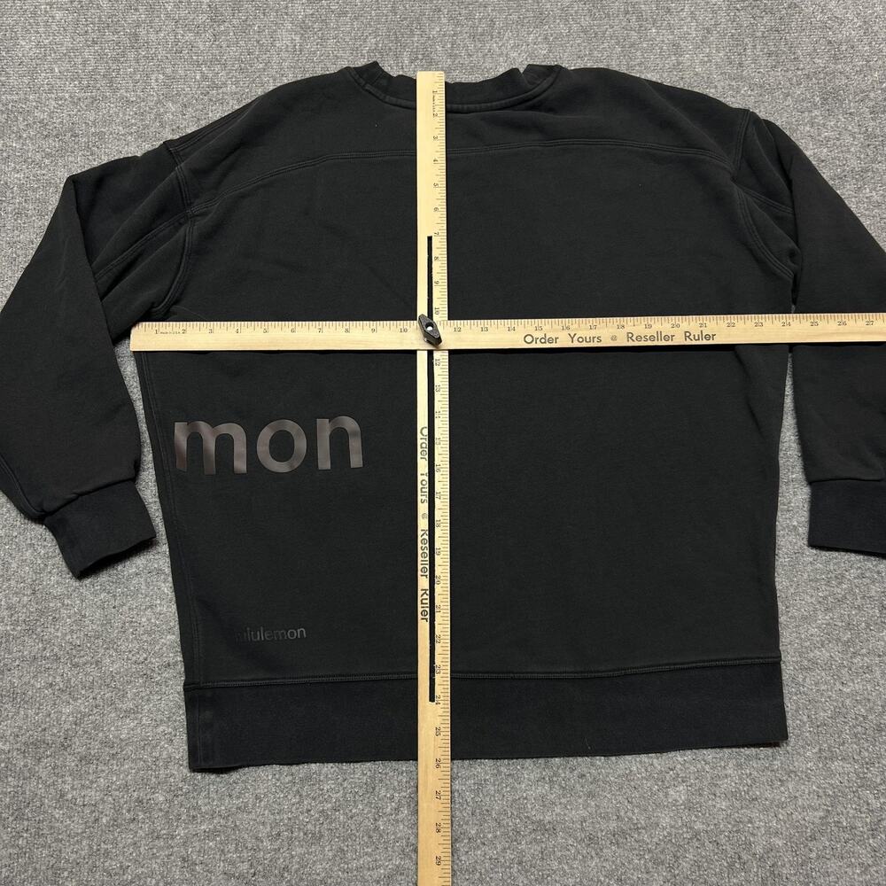 Lululemon Sweatshirt Womens 2XL Black Fleece Crewneck Breckenridge Ski Graphic - Picture 6 of 8